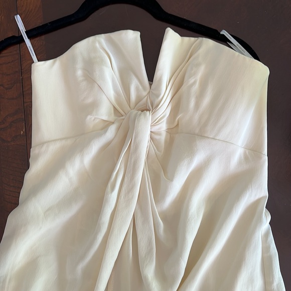 Gorgeous Zimmermann Silk Strapless Cream Mini Dress 1 S - Picture 3 of 4